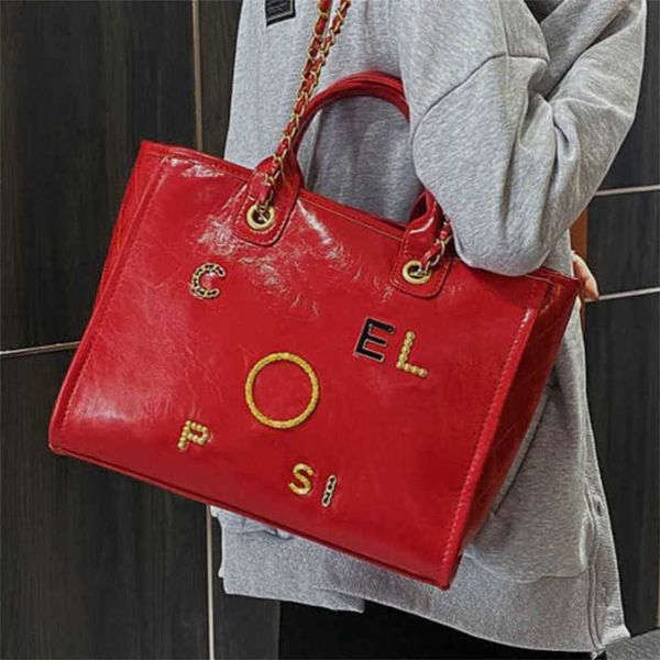 

80% off handbags women's luxury beach designers metal pearl letter badge tote bag small leather large female chain wallet backpack e4hp