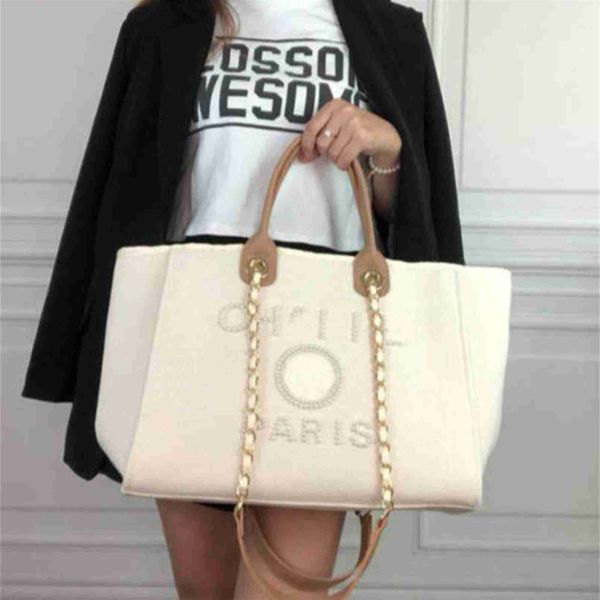 

70% off luxury women's fashion classic canvas beach bag large capacity small chain packs big handbags zrr5