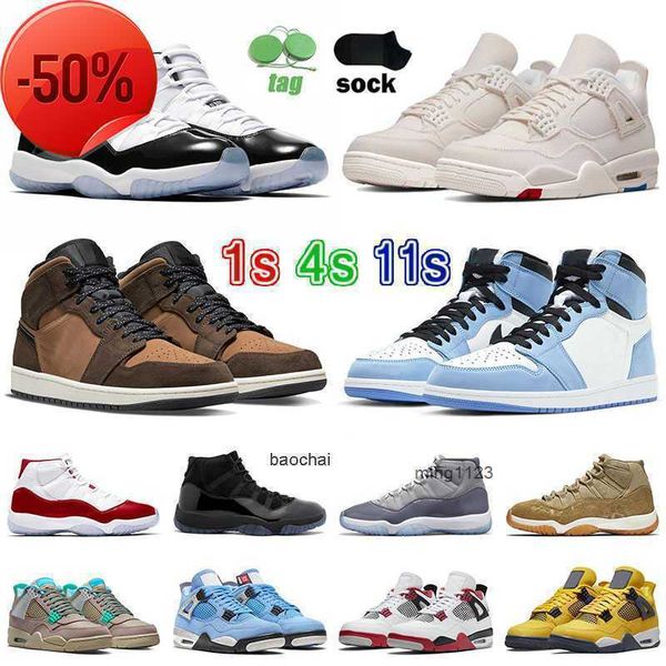 

2023 2022 new jumpman 1s 4s 11s 1 4 11 basketball shoes mens womens jumpman11s cherry red union analyzes sail canvas sports, Black