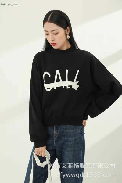 

women's hoodies & sweatshirts brand autumn college fresh and sweet korean edition sweater pullover round neck 21, Black