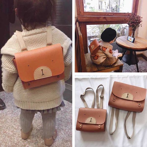 

backpacks korean baby backpack primary school bag kindergarten kids bags traveling cartoon bear children boys girls shoulder bolsos bebe w04