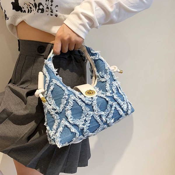 

shoulder bags 2022 summer denim hand bags for women shoulder bag luxury armpit bag fashion purses and handbag designer satchel