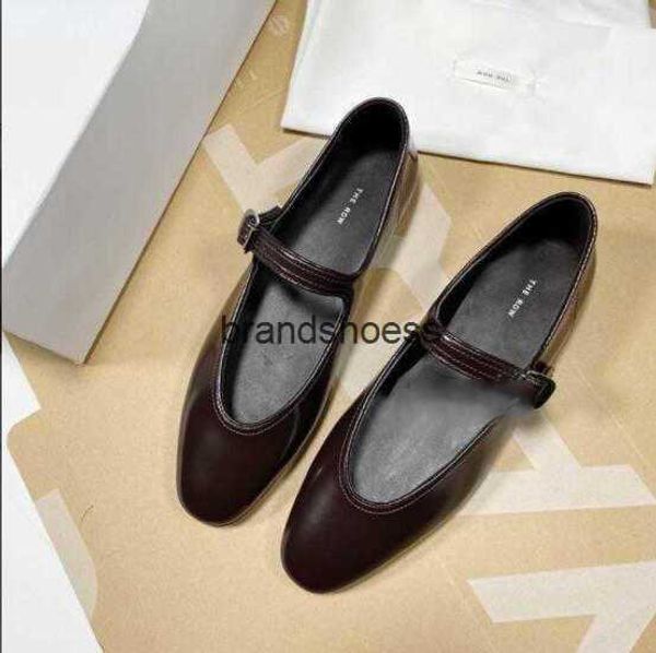 

the row french inside heightened shallow mouth mary jane women flat shoes, Black