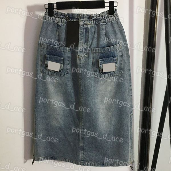 

luxury women denim dress fashion casual midi skirt holiday hight waist denim skirt, Black