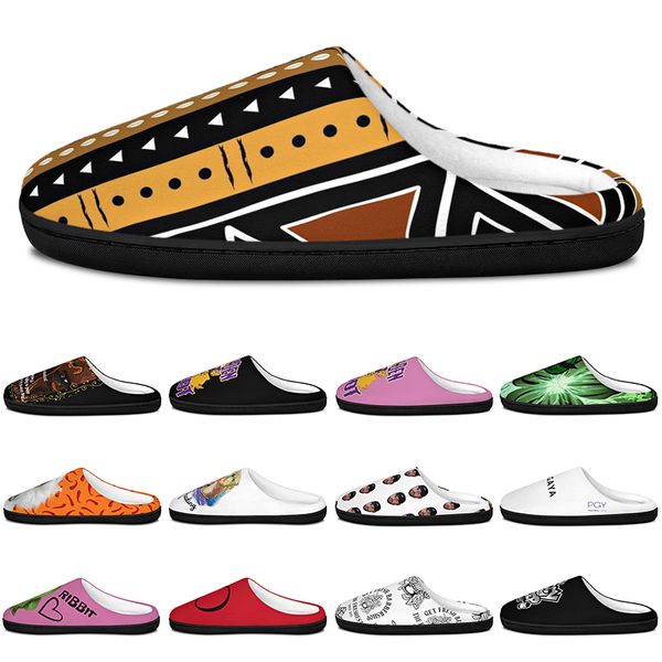 

diy Slippers Custom Slippers Customized Cotton Slippers Men Women Cotton Slippers beautiful antislip antiskid Warm Customized Patterns big Size 60188