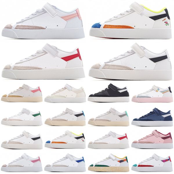 

kids blazer running shoes children youth boys 2023 girls trainers designer shoe platform sneakers vintage blazers multi color size 22-37