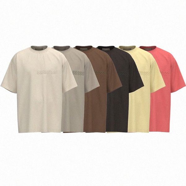 

essentail tshirts designers women mens t shirt summer apparel fashion essen man s casual chest letter shirt street shorts sleeve tees 23ss, White;black