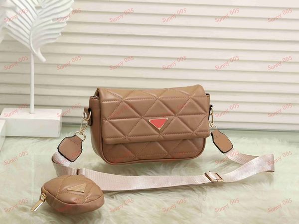 

deep khaki triangle messenger bag letter strap backpack designer coin key small square bags luxury fashion female purses wholesale