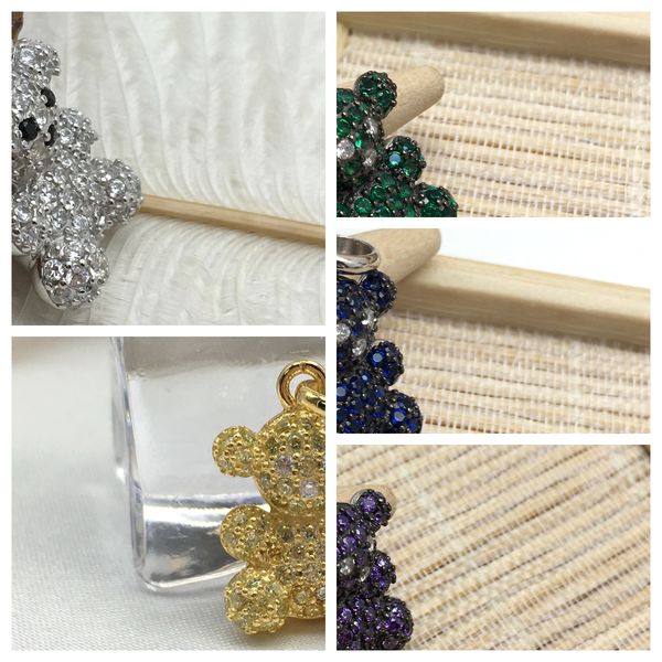 

fahmi s925 sterling silver touss retro splicing cartoon bear bracelet exquisite ins korean version creative versatile hand ornament