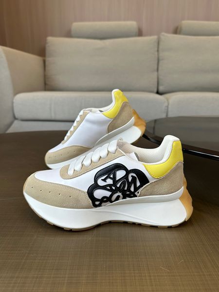

luxury brand designer men women casual shoes track triple white black sneakers leather trainer nylon printed platform 0628