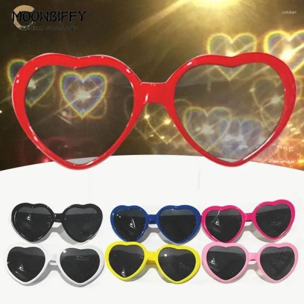 

Sunglasses Love Heart Shaped Effects Glasses Watch The Lights Change To Shape At Night Diffraction Women Fashion