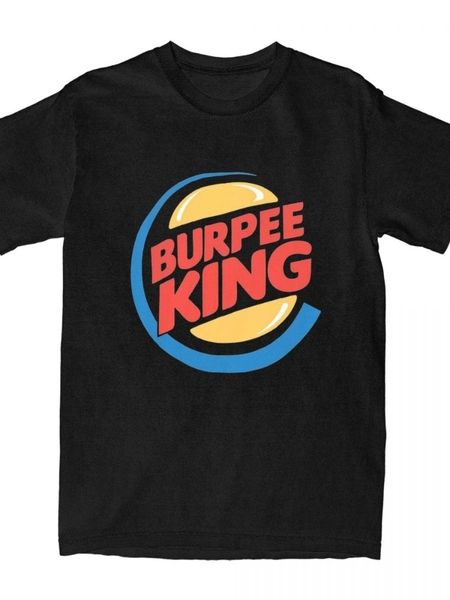 

men's t-shirts t shirt for men crossfit workout burpee king t-shirt funny birthday gift for boyfriend husband dad men summer short slee, White;black