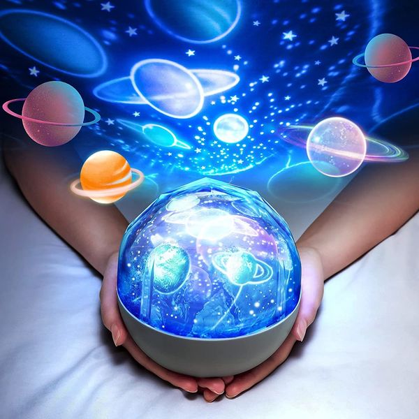 

lamps shades bluetooth starry sky night light planet magic projector universe led lamp colorful rotate flashing star kids baby christmas gif