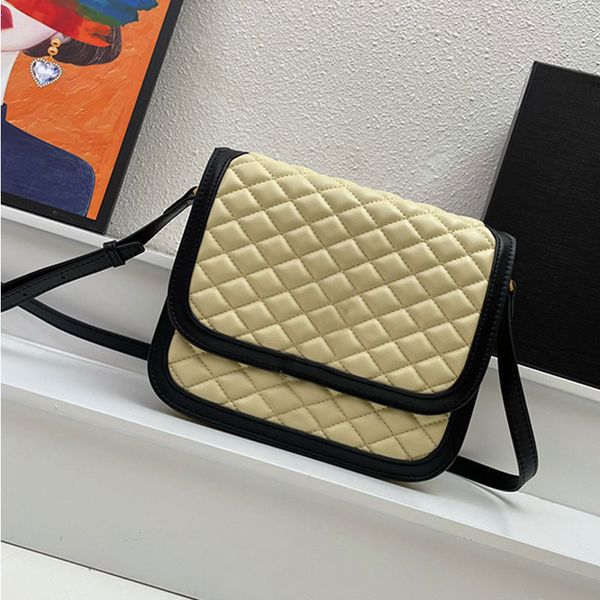 

patchwork tofu bag sheepskin crossbody shoulder bags women calfskin shoulder messenger organ bag fashion letter handbags purse simplicity di