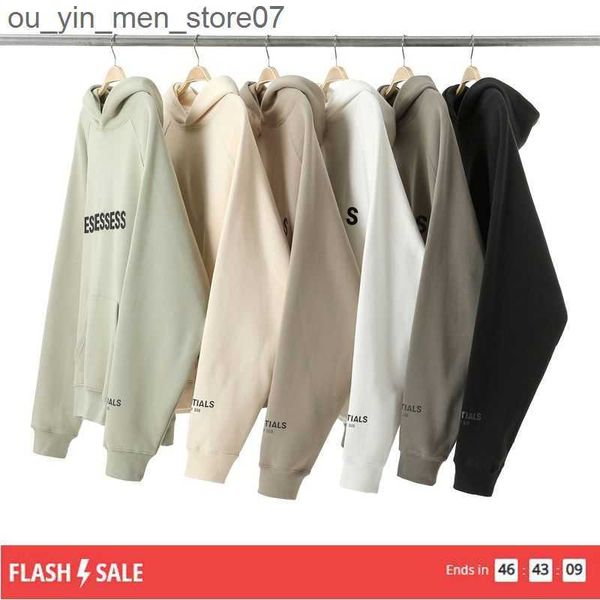 

essentail hoodie designer hoodies women mens essent hoodie fashion loose essentail streetwear sweatshirts essent hoodie lovers hightracksuit, Black