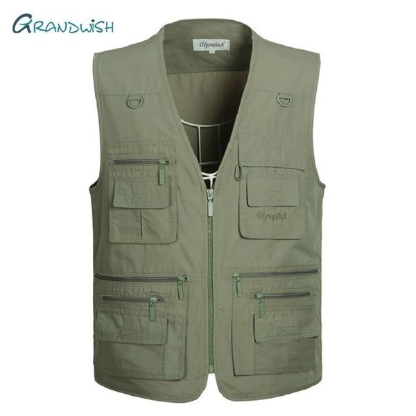 

men's vests grand large size olympina mens army casual with many pockets male sleeveless fashion waistcoats plus xl5xl da757 230418, Black;white