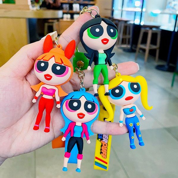 

cute designer anime figures doll keychain charm netflix key chain fob fashion pendant key ring animes peripheral backpack accessories aa1 dh