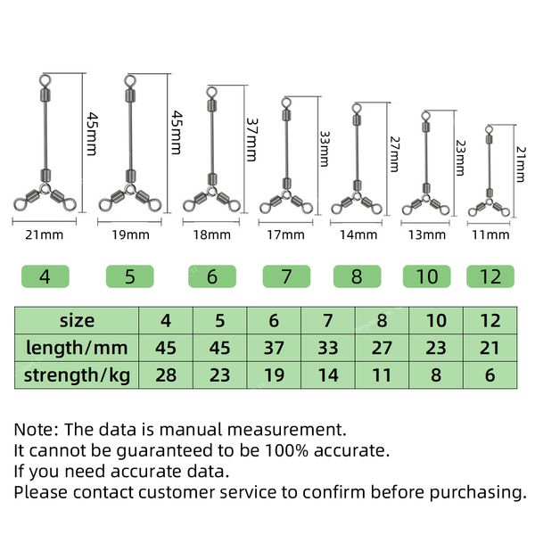 

30pcs fishing connector long leg o-shape three way rolling swivels bearing swivels tackle fishing accessories pesca fishingfishhooks long sw