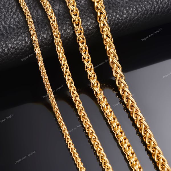 

1 piece width 3mm/4mm/5mm/6mm gold color keel link chain necklace for men women stainless steel chain necklace fashion jewelrynecklace, Silver