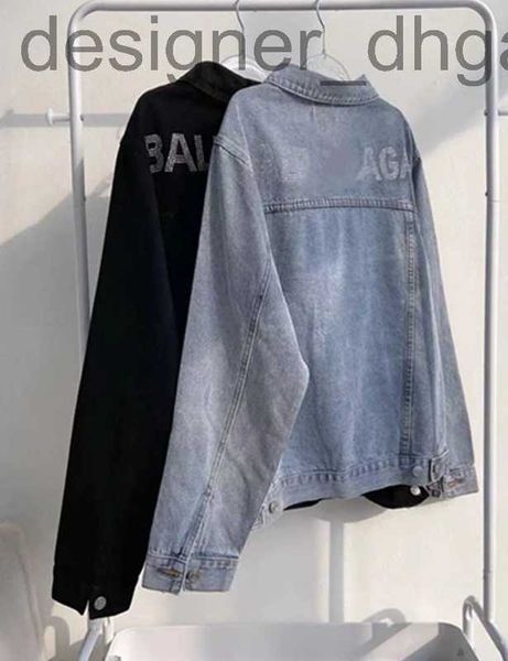 

women's jackets designerparis fashion women's jacket denim lapel thickened jackets luxurious brand designer high-end letters embro, Black;brown