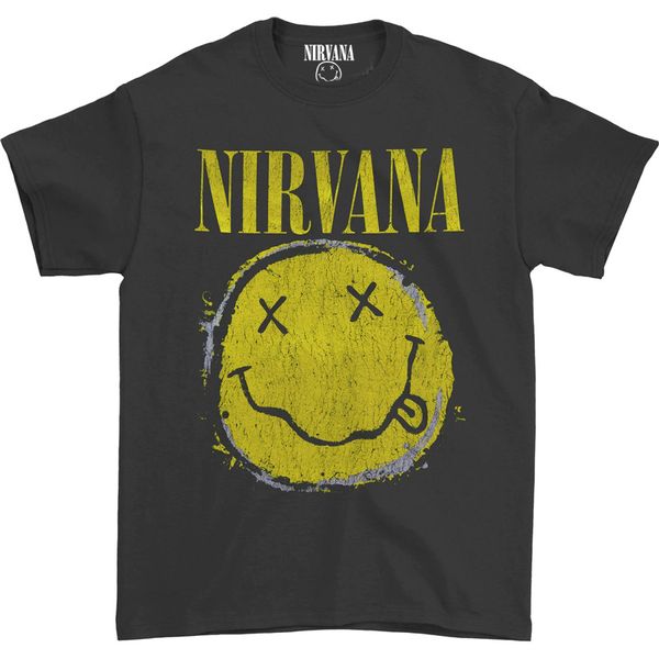 

23ss nirvana t shirt new men t shirts italian designer t-shirts fashion tshirts face priting short sleeve us size s-xxl, White;black