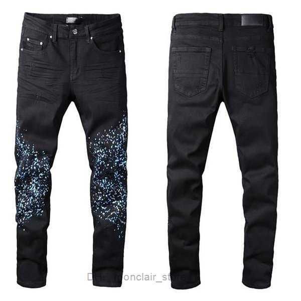 

a miri jeans mens womens designers distressed ripped biker slim straight denim for s print army fashion mans skinny pants 12 9cr5, Blue