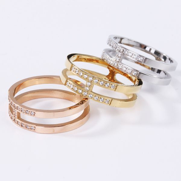 

luxury design brand ring jewelry for women wedding gift, Silver