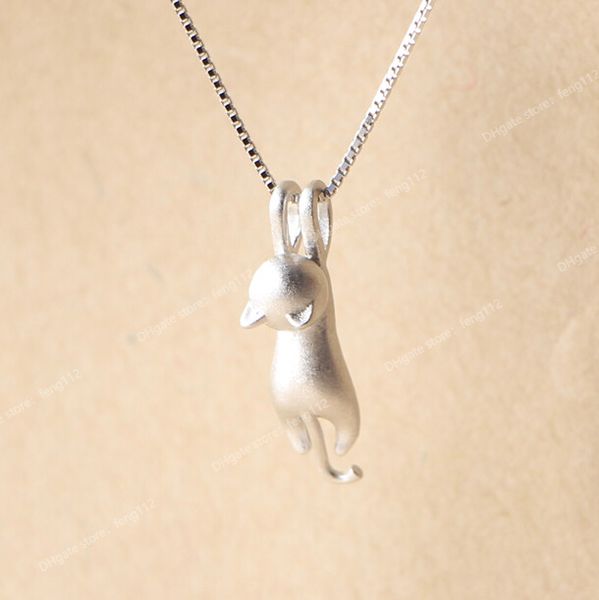 

silver color necklaces cats pendants necklaces necklace fine jewelry colar de plata vns8006 fashion jewelrynecklace cat necklace jewelry sil