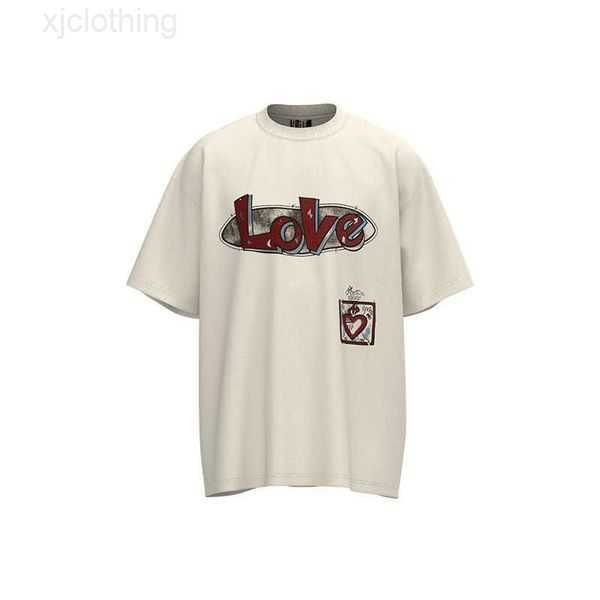 

men's t-shirts high saint michael wash old short sleeve fashion vintage print couple t-shirt men03b5 2062w3, White;black