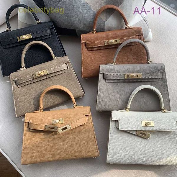 

designer kelys handbags hermss 2023 new versatile premium leather bag second generation 19cm one shoulder crossbody handheld small girl has
