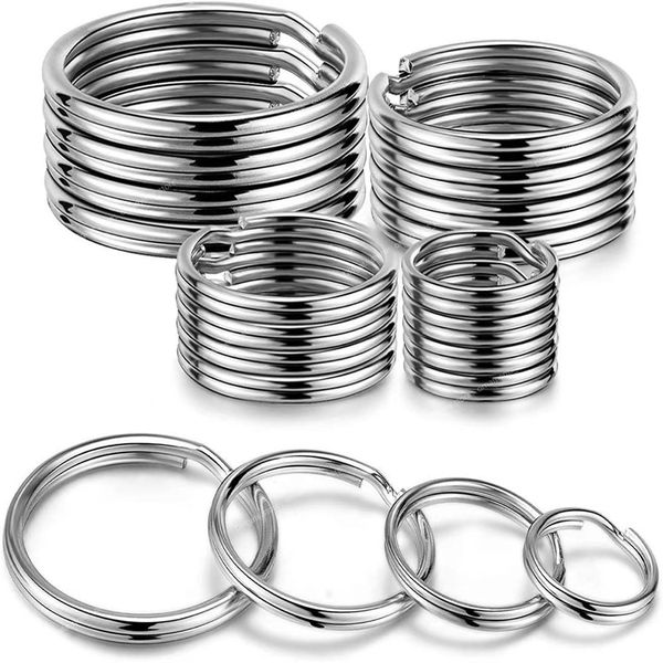 

10/20pcs silver plated metal keychain ring split ring keyfob key holder rings women men diy key ring accessories wholesale fashion jewelryke