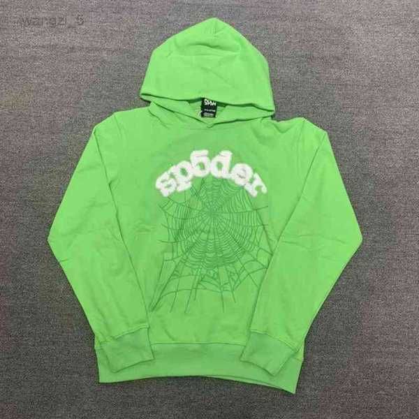 

men's hoodies & sweatshirts 2022 red sp5der 555555 hoodie men women angel number puff pastry printing graphic spider web t220721 4 u5qq, Black