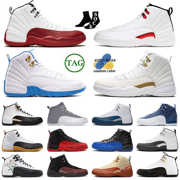 

athletic & outdoor r 12s men basketball shoes ma maniere black taxi cherry hyper royal stone blue dark grey french blue sports sneakers trai