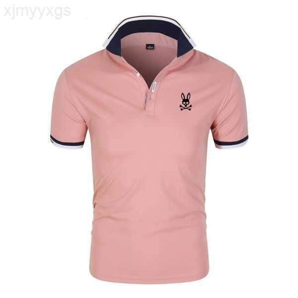 

men's tshirts 2023 summer men polo shirt printed skull bunny fashion lapel breathable casual tees short sleeve hip hop polos shirts 23, White;black