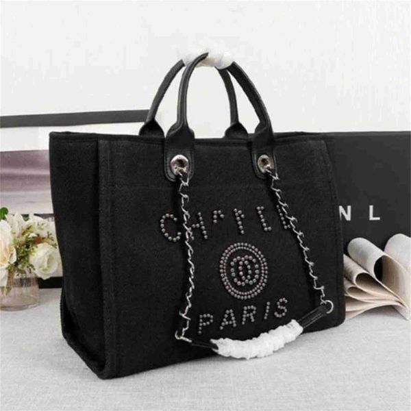 

70% off luxury women's fashion classic canvas beach bag large capacity small chain packs big handbags thh3