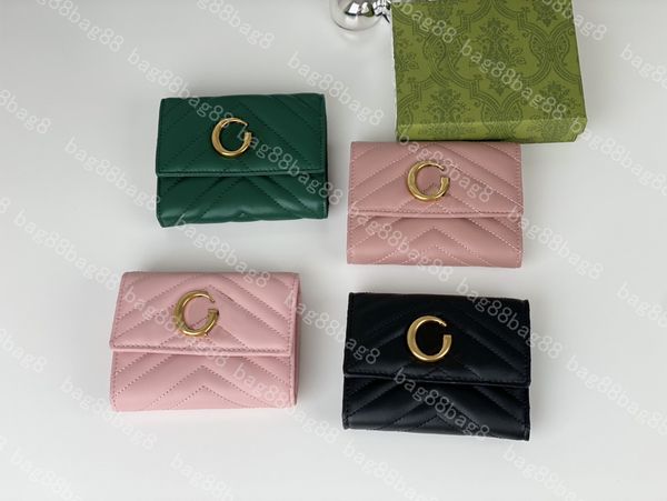 

designer wallet 474802 marmont short wallet classic fashion women coin purse zipper pouch quilted soft leather wallets main card holder cred, Red;black