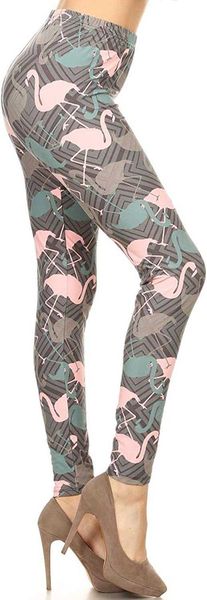 

leggings depot high waisted checkered animal print leggings for women - regular plus 1x3x 3x5x, Black