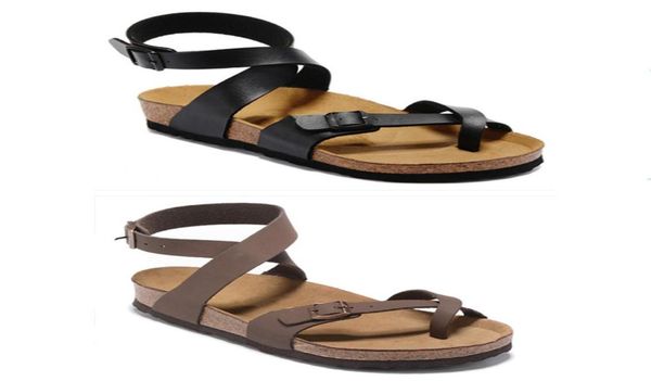 

yara mayari arizona cork slippers venta caliente verano hombres mujeres sandalias planas zapatillas de corcho zapatos casua2224917, Black