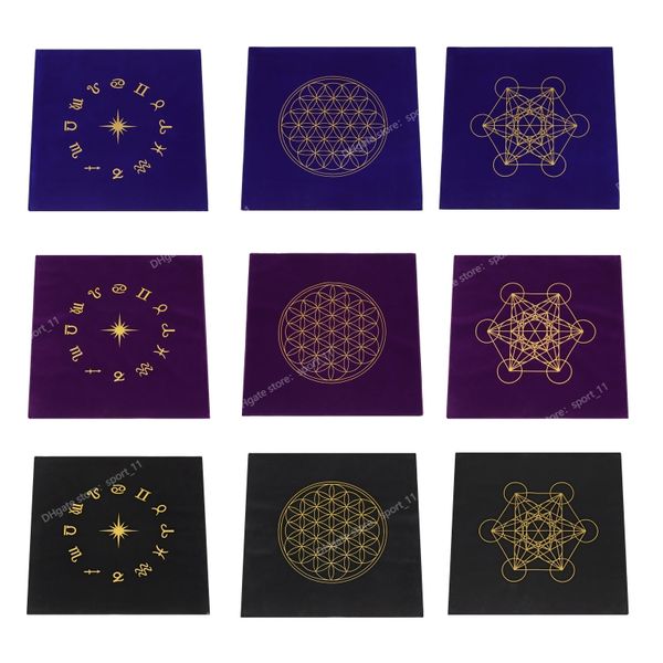 

49x49cm tarot card cloth board game tarots tablecloth velvet altar tarots cloth pentacles tarots divination mat entertainmentboard game divi