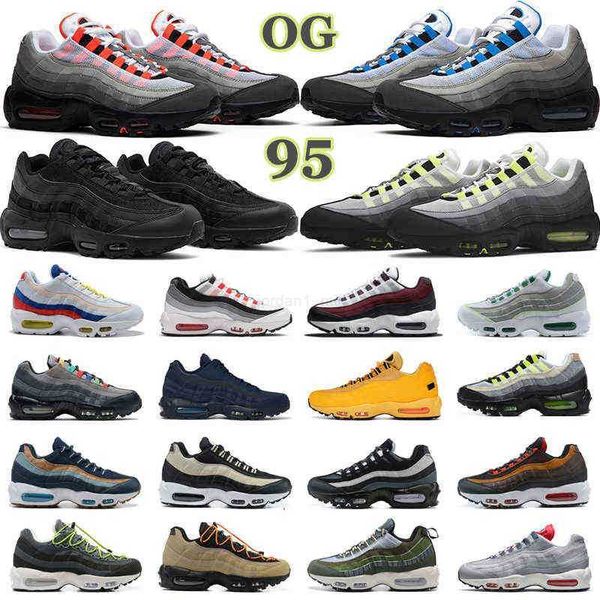 

og 95s running shoes for men women 95ss triple black white neon crystal blue solar red japan smoke grey cork obsidian mens trainers sports