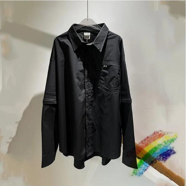 

casual shirt men women casual shirts 23ss, White;black
