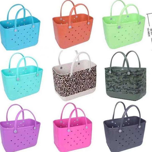 

new eva beach bags basket printed hole tote bag women designer bag wallets woman large shopping bags fashion shoulder bags purse 230203