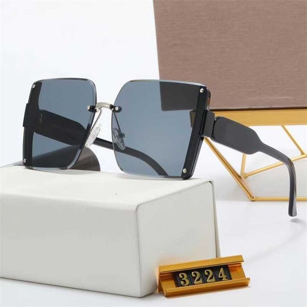 

luxury high-end large square polarized light sun protection glasses for men and women brand designer design sunglasses, White;black