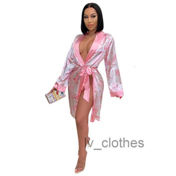 

silk banknote print women's pajama set - casual comfy for home, Black;gray