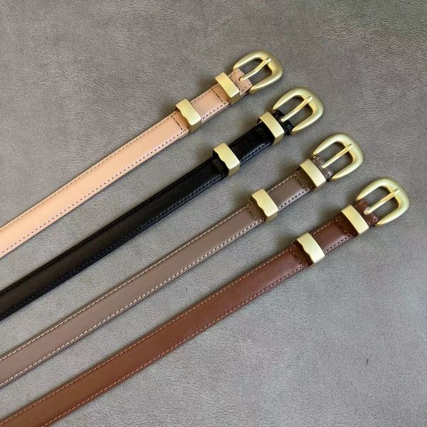 

womens designer belts fashion needle buckle womens belt 1.8cm width cowhide 4 color thin waist women belts, Black;brown