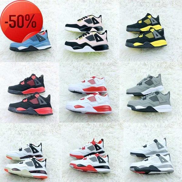 

td 4s ts jackboys kids baketball shoes thunder splatter big boys girls toddler sneakers royalty pale citron motorsports fire red children tr, Black