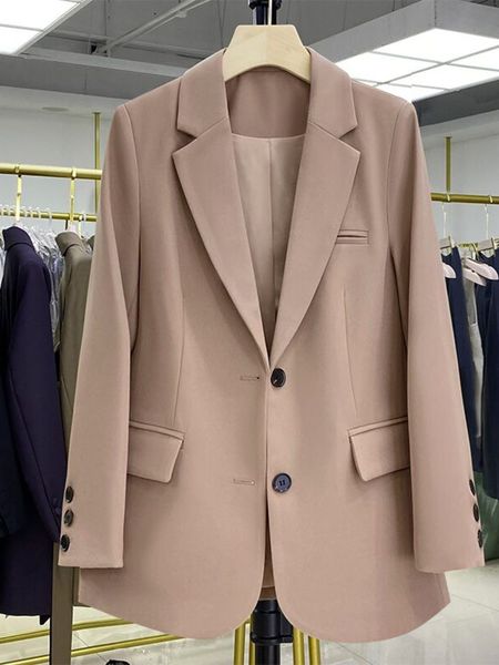 

women's suits blazer's solid color loose long sleeve fashion single breasted comfortable casual allmatch daily chic lapel outerwea, White;black