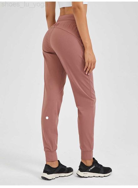 

lull yoga wear women's jogging pants ready to pull rope stretchy high waist training strap pants