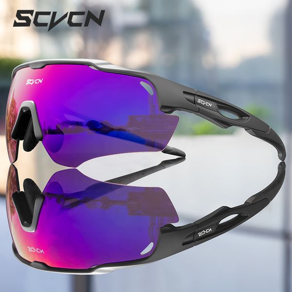 

outdoor eyewear scvcn cycling sunglasses mens women mtb bicycle glasses uv400 polarized fishing protection pochromic bike goggles
