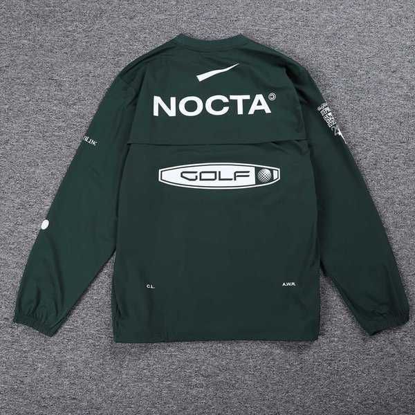

favourite 2023 men's hoodies us version nocta golf co branded draw breathable quick drying leisure sports t-shirt long sleeve round nec, Black
